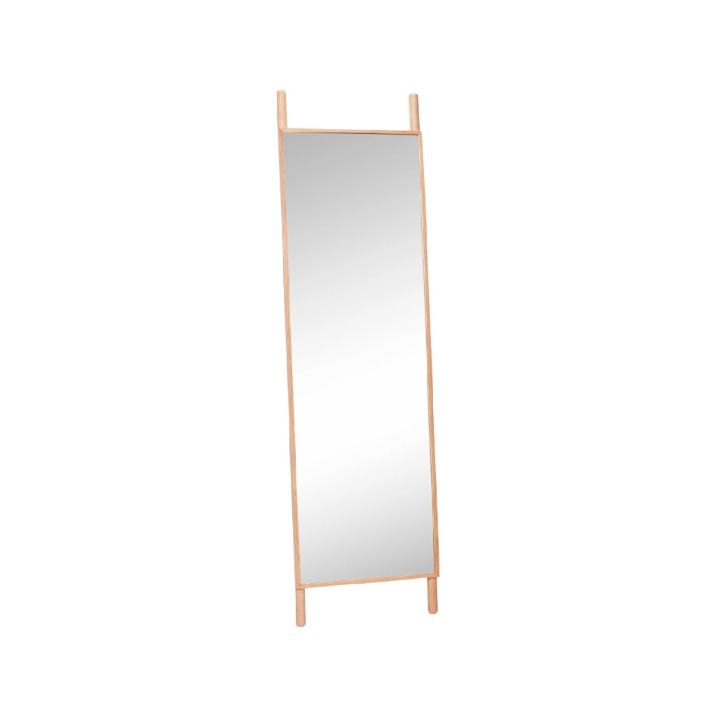 Minimalist Standing Mirror with Wooden Frame